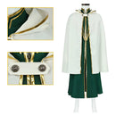 Cosplay Costume Temenos Mistral Octopath Traveler 0 Cloak Uniform Green Men Halloween Carnival Party Outfits