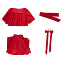 Cosplay Costume Frieren Dress Red Men Halloween Carnival Party Outfits