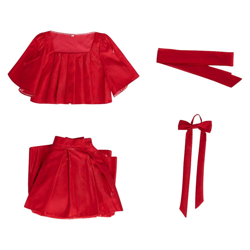 Cosplay Costume Frieren Dress Red Men Halloween Carnival Party Outfits