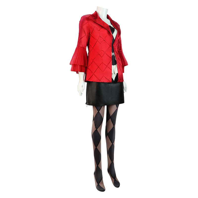 Joker: Folie à Deux (2024) Harley Quinn Women Red Suit Party Carnival Halloween Cosplay Costume