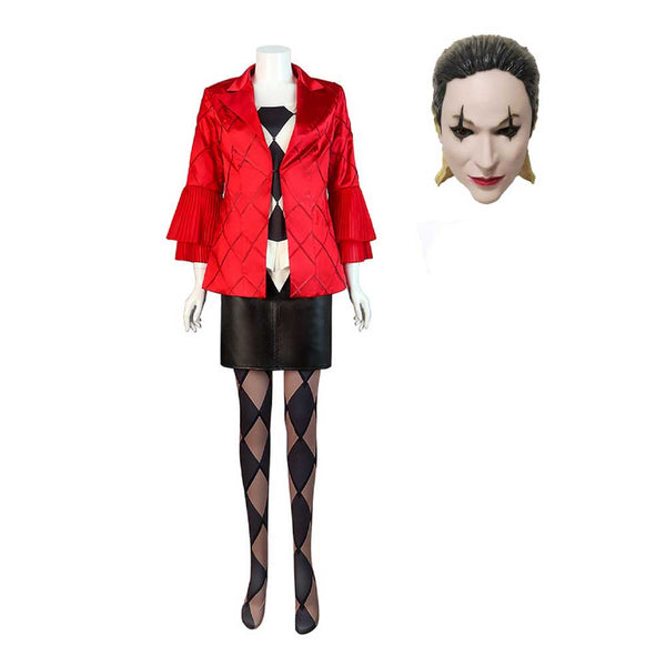 Joker: Folie à Deux (2024) Harley Quinn Women Red Suit Party Carnival Halloween Cosplay Costume