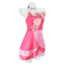 Cosplay Costume Flora Winx Club Season 9 Dress Pink Women Halloween Carnival Party Outfits