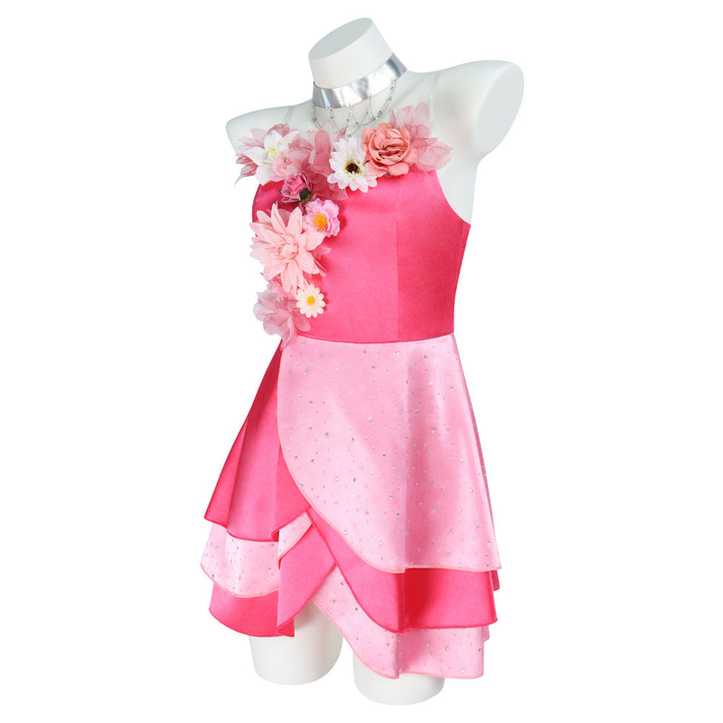 Cosplay Costume Flora Winx Club Season 9 Dress Pink Women Halloween Carnival Party Outfits