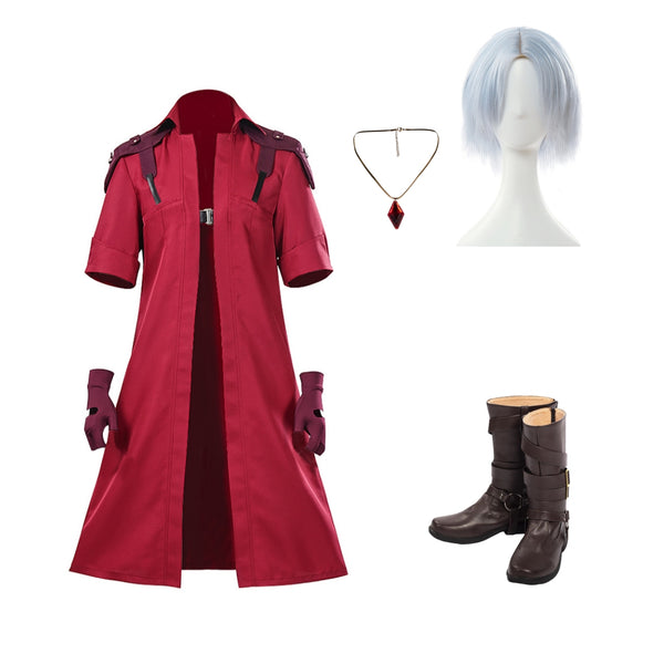 DMC Dante Coat Gloves Red Set Outfit Carnival Halloween Cosplay Costume
