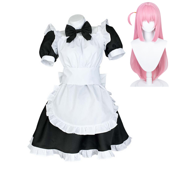 BOCCHI THE ROCK Hitori Gotou Cosplay Costume Maid Dress Outfits Halloween Carnival Suit