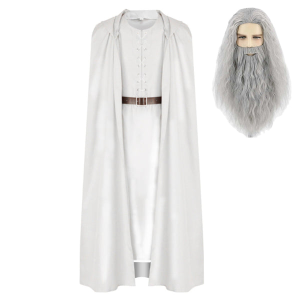 The Lord of the Rings Gandalf White Robe Ver Cosplay Costume