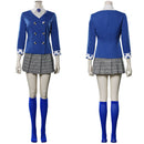 Cosplay Costume Veronica Sawyer Heathers The Musical Uniform Skirt Socks Set Blue Women Halloween Carnival Party Outfits