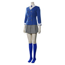 Cosplay Costume Veronica Sawyer Heathers The Musical Uniform Skirt Socks Set Blue Women Halloween Carnival Party Outfits