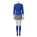 Cosplay Costume Veronica Sawyer Heathers The Musical Uniform Skirt Socks Set Blue Women Halloween Carnival Party Outfits