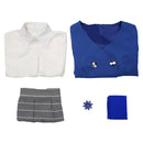 Cosplay Costume Veronica Sawyer Heathers The Musical Uniform Skirt Socks Set Blue Women Halloween Carnival Party Outfits