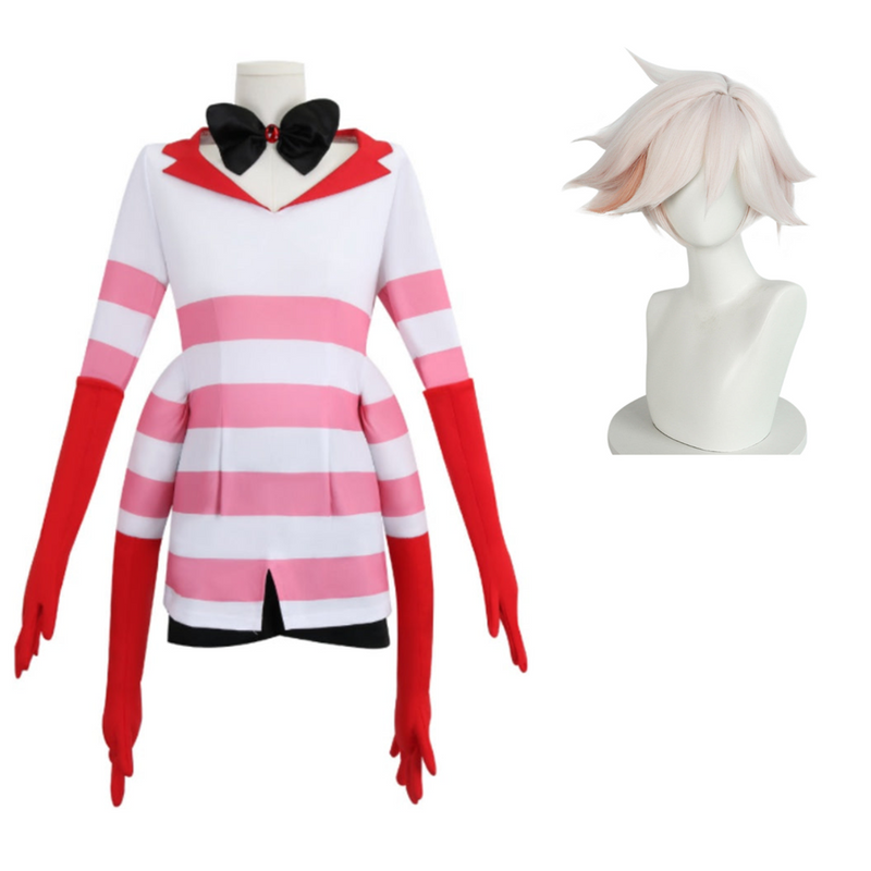 Hazbin Hotel Angel Dust Four Arms Pink Outfit Party Carnival Halloween Cosplay Costume