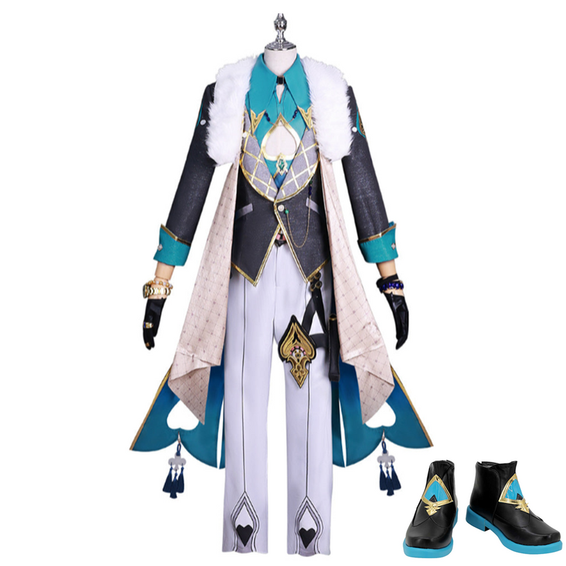 Honkai: Star Rail Aventurine Black Outfit Party Carnival Halloween Cosplay Costume