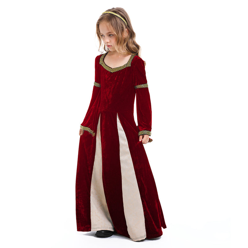 Medieval Renaissance Dress for Kids Girls Carnival Halloween Cosplay Costume