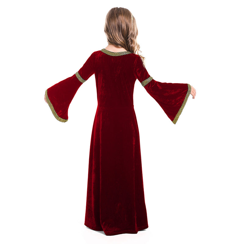 Medieval Renaissance Dress for Kids Girls Carnival Halloween Cosplay Costume