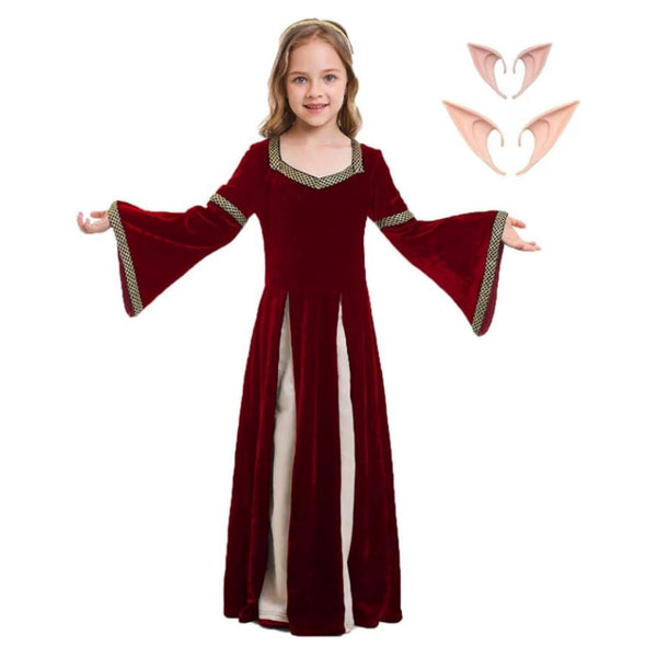 Medieval Renaissance Dress for Kids Girls Carnival Halloween Cosplay Costume