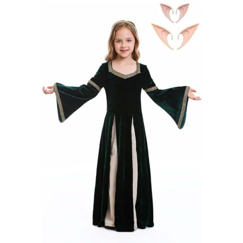 Medieval Renaissance Dress for Kids Girls Carnival Halloween Cosplay Costume