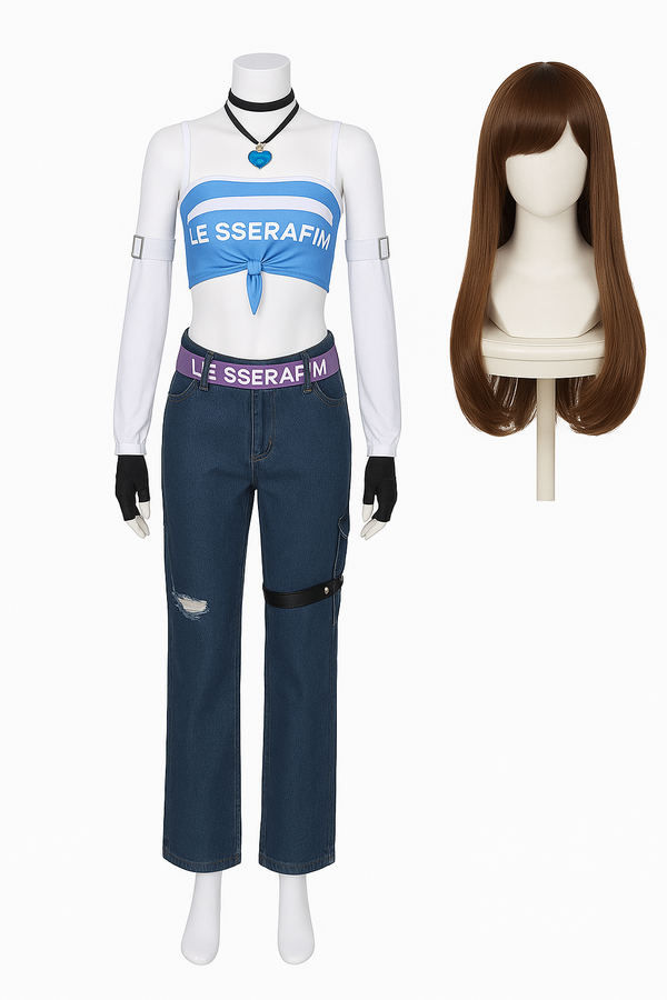 OW D. Va Women Blue Outfit Carnival Halloween Cosplay Costume