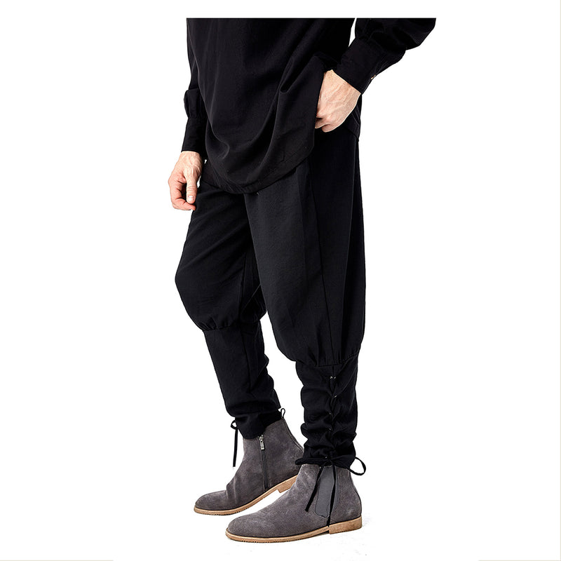 Men Medieval Pirate Pants Viking Renaissance Gothic Trousers Carnival Halloween Cosplay Costume