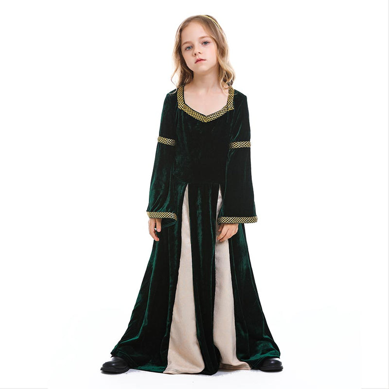 Medieval Renaissance Dress for Kids Girls Carnival Halloween Cosplay Costume