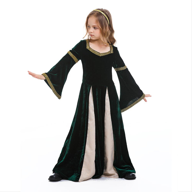 Medieval Renaissance Dress for Kids Girls Carnival Halloween Cosplay Costume