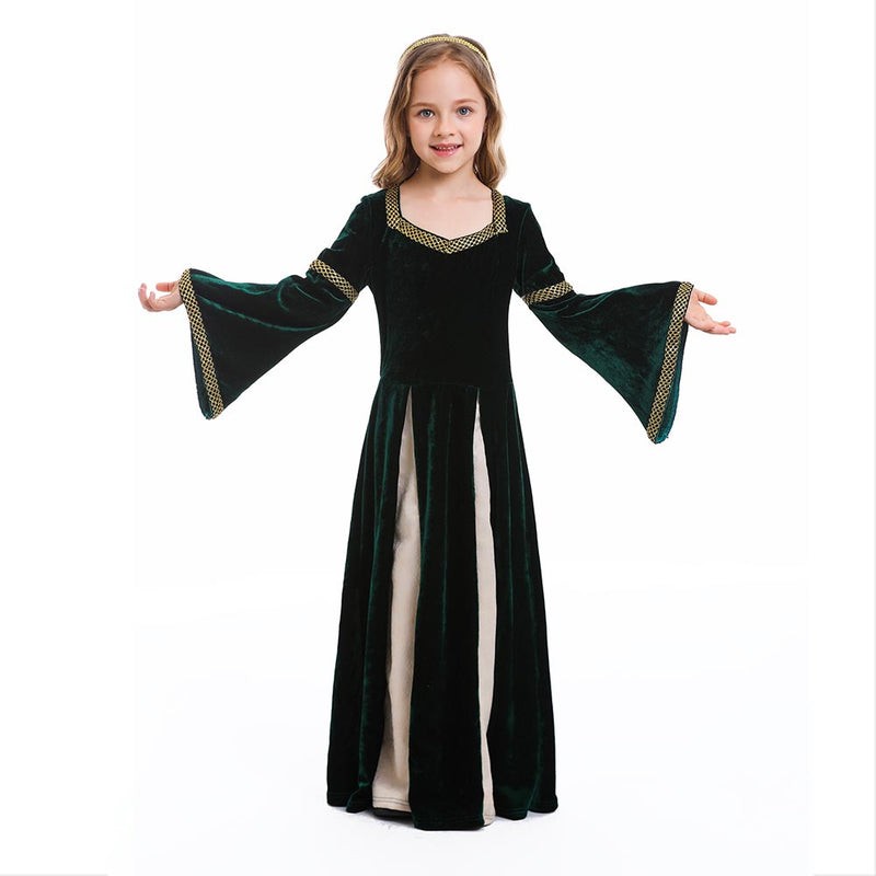 Medieval Renaissance Dress for Kids Girls Carnival Halloween Cosplay Costume