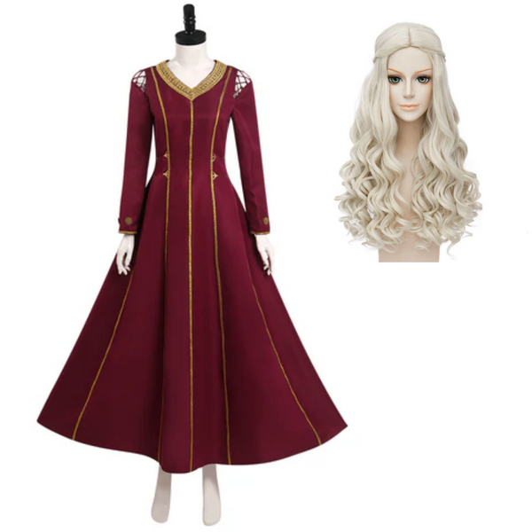 House of the Dragon Rhaenyra Targaryen Cosplay Costume Medieval Dress Outfits Halloween Carnival Suit