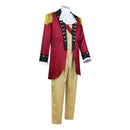 Cosplay Costume Colonial Style Officer Uniform Vintage Authentic Red Men Halloween Carnival Party Outfits