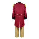 Cosplay Costume Colonial Style Officer Uniform Vintage Authentic Red Men Halloween Carnival Party Outfits