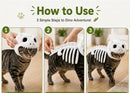 Cosplay Costume Cat Dinosaur Skeleton Glow In The Dark Halloween Carnival Party Outfits For Pet