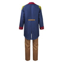 Cosplay Costume Colonial Style Officer Uniform Vintage Authentic Blue Men Halloween Carnival Party Outfits