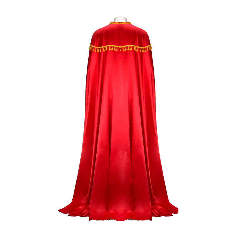 Mexican Wrestler Red Cloak Robe Party Carnival Halloween Cosplay Costu