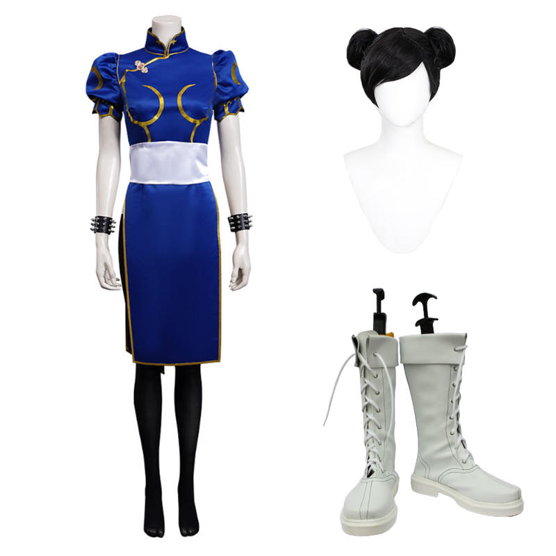 Street Fighter SF Chun Li Cheongsam Dress Outfits Halloween Carnival Suit Cosplay Costume