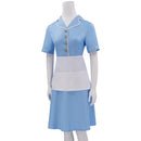 Waitress: The Musical Jenna Hunterson Womne Blue Dress Carnival Halloween Cosplay Costume