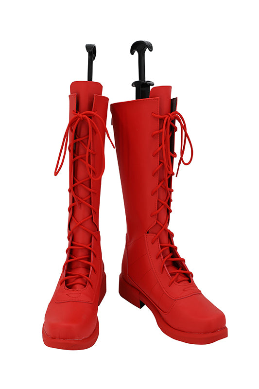 Twisted Wonderland Game Jade Leech Cosplay Red Shoes Boots Halloween Costumes Accessory Custom Made