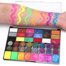 Cosplay Body Paint Kit 42-Color Set Washable Makeup Kids Children Friendly Halloween Carnival Party Prop