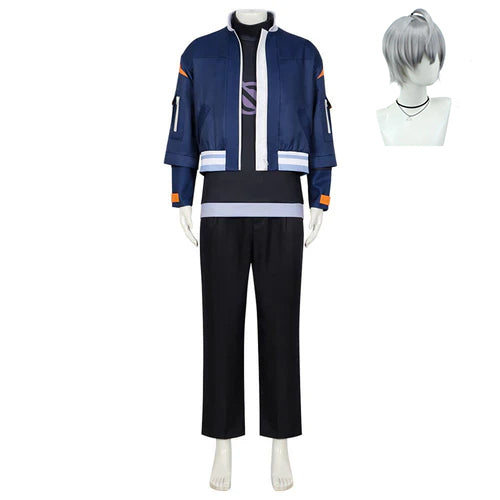 Zenless Zone Zero Wise Blue Top Pants Set Party Carnival Halloween Cosplay Costume