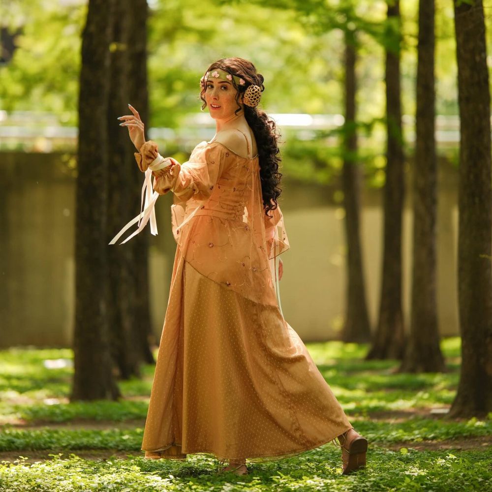 Padme Amidala Women Yellow Meadow Dress Party Carnival Halloween Cosplay  Costume