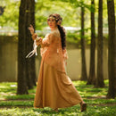 Padme Amidala Women Yellow Meadow Dress Party Carnival Halloween Cosplay Costume