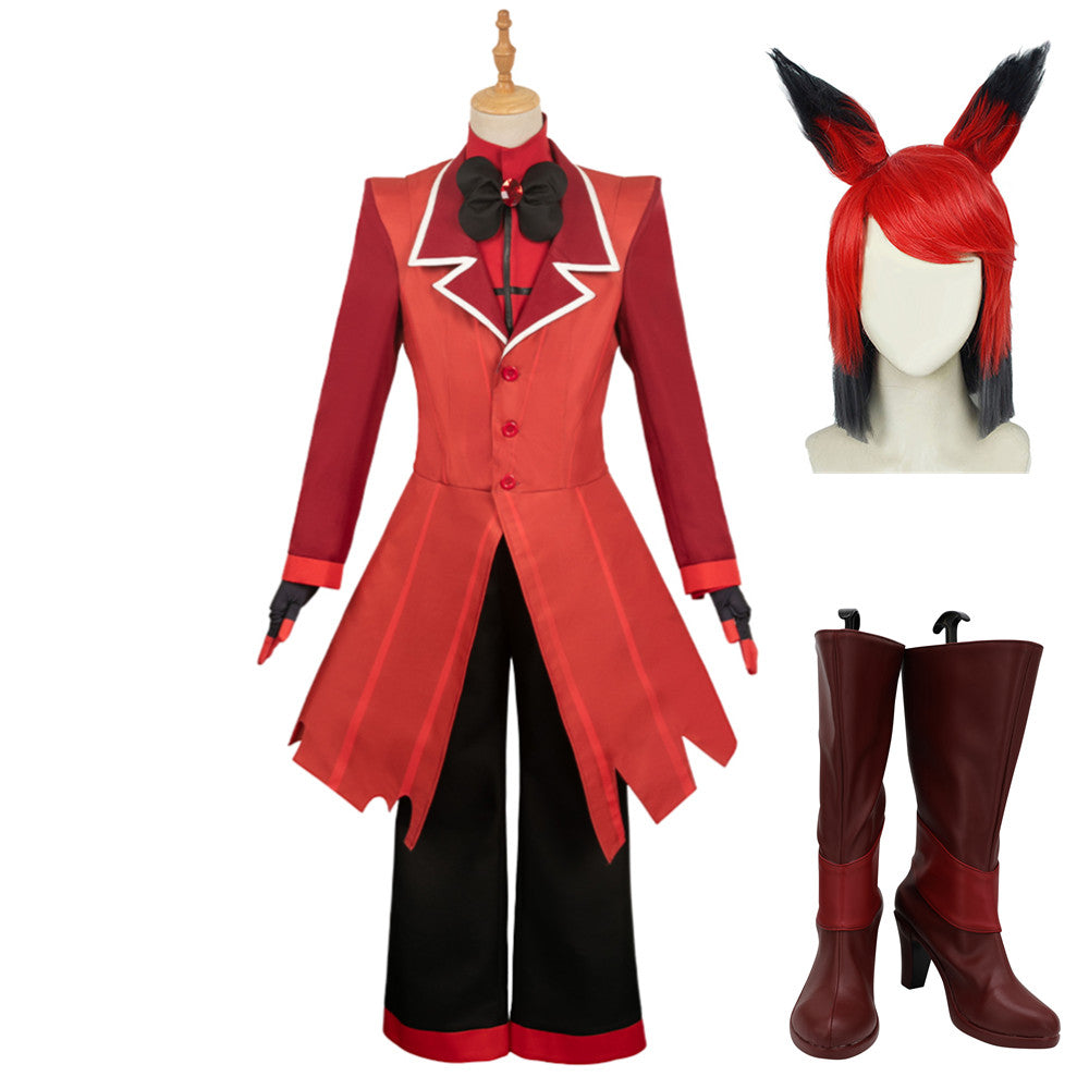 Hazbin Hotel TV 2024 Alastor Red Outfits Halloween Party Carnival Cosp