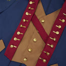 Cosplay Costume Colonial Style Officer Uniform Vintage Authentic Blue Men Halloween Carnival Party Outfits