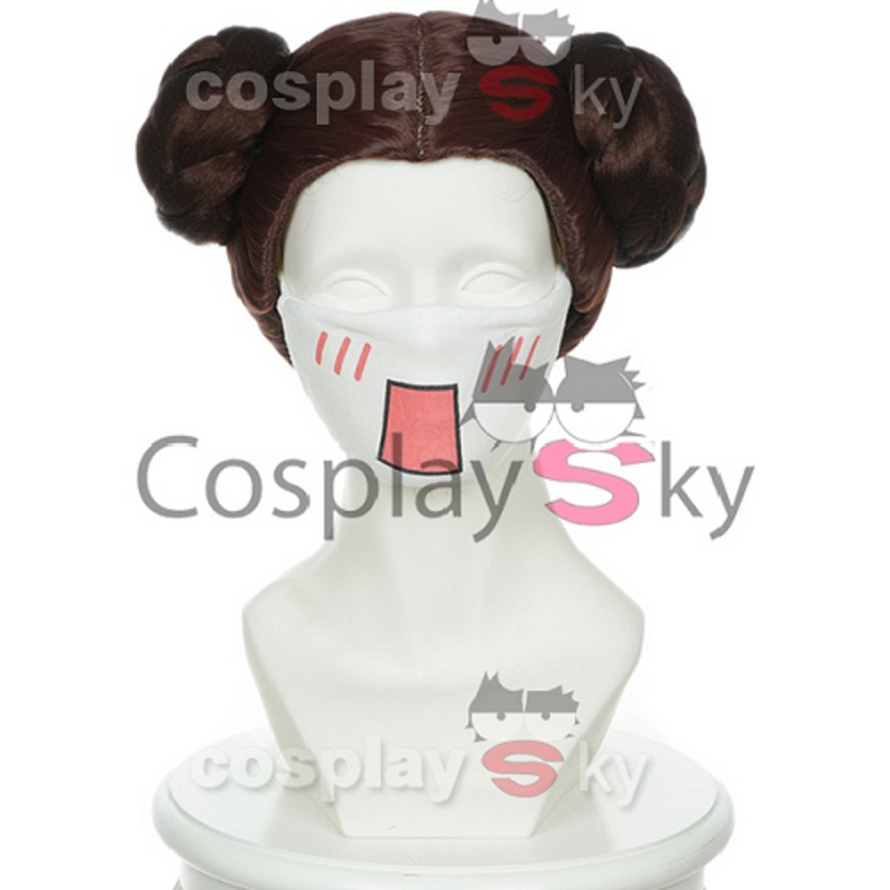 Leia Cosplay Wig Heat Resistant Synthetic Hair Carnival Halloween Party Props