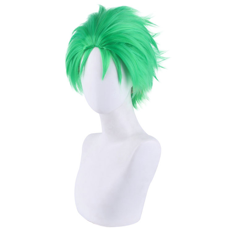 One Piece Roronoa Zoro Cosplay Wig Heat Resistant Synthetic Hair Carnival Halloween Party Props