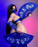 Mortal Kombat Kitana Costume Accessories Outfit Halloween Carnival Suit Cosplay Costume