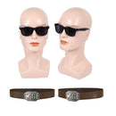 Cosplay Costume Johnny Cage Mortal Kombat 2 (2026) Jacket Belt Glasses Fullset Brown Men Halloween Carnival Party Outfits