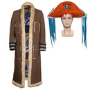 TV One Piece The Clown Buggy Plush Jacket Coat Party Carnival Halloween Cosplay Costume