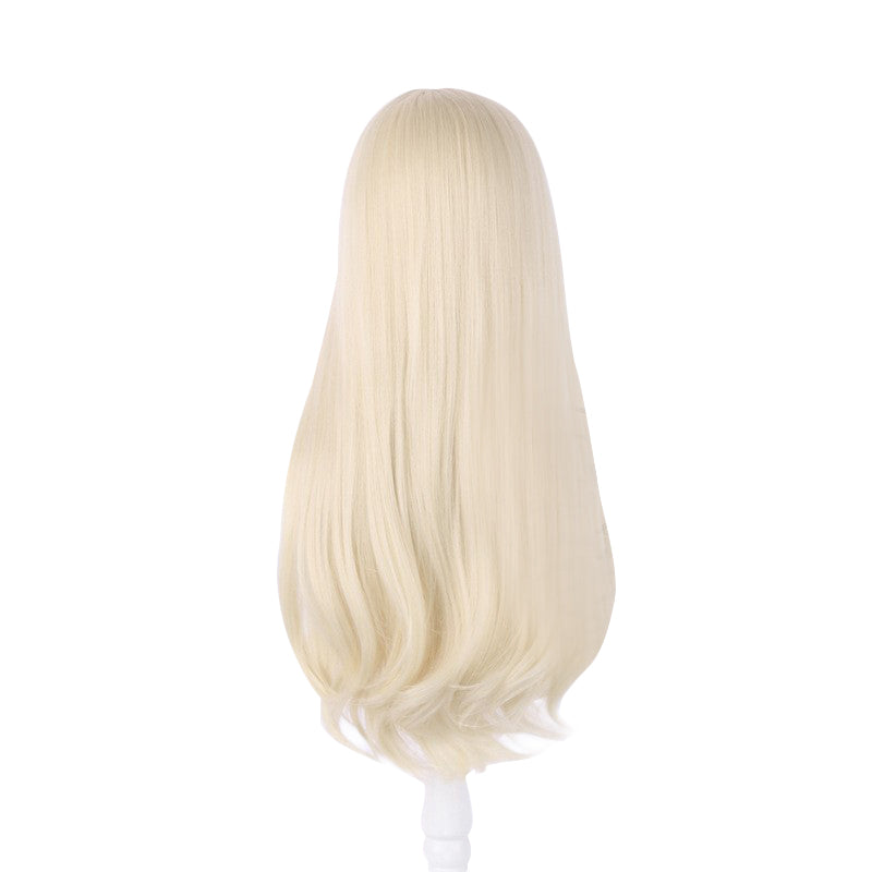 2023 Movie Long Straight Blonde Hair Heat Resistant Synthetic Hair Cosplay Wig