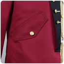 Cosplay Costume Colonial Style Officer Uniform Vintage Authentic Red Men Halloween Carnival Party Outfits