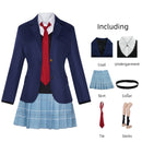Marin Kitagawa School Uniform Women Blue Dress Outfit Carnival Halloween Cosplay Costume