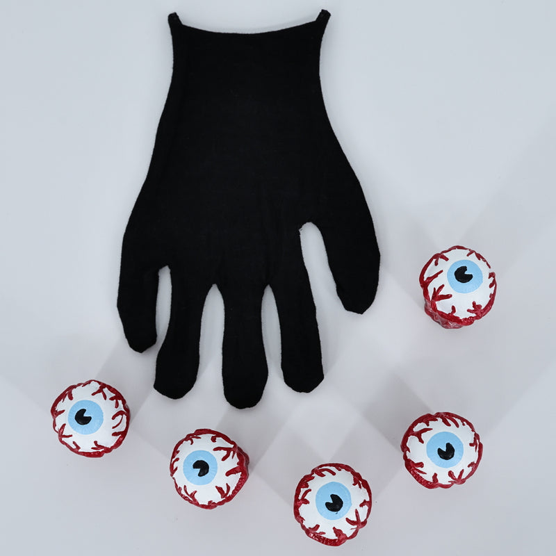 Beetlejuice 2024 Adam Gloves with Eyeballs Halloween Carnival Costume Accessories