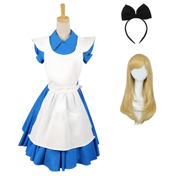 Alice Blue Dress Outfits Halloween Carnival Suit Cosplay Costume